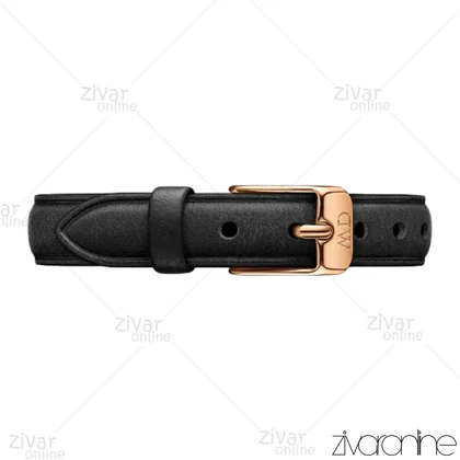 ساعت دنیل ولینگتون زنانه قاب رزگلد صفحه مشکی بند چرم 103871