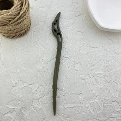 کانزاشی مو زنانه چوبی با طرح ظریف مدل لیرا