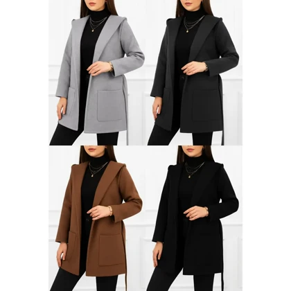 پالتو فوتر زنانه کلاه‌دار – استایل شیک برای فصل سرد