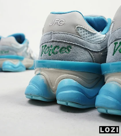 کفش کتانی مردانه طوسی آبی NEW BALANCE 9060