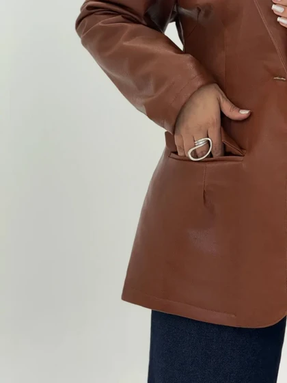 3775-کت چرم امگا