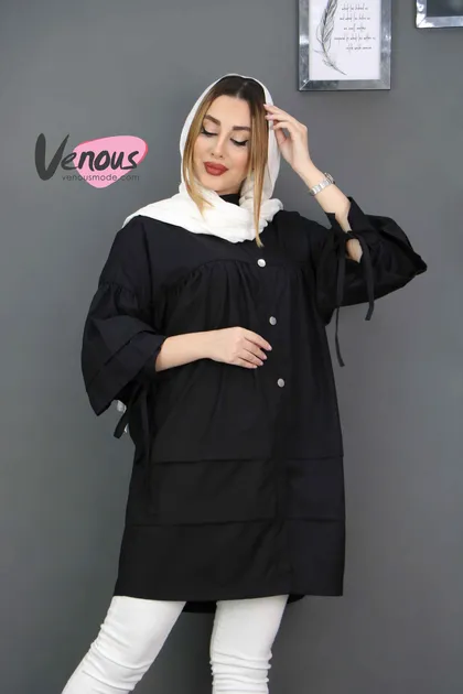 مانتو عروسکی آستین چین‌دار