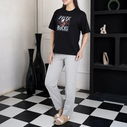 ست تیشرت و شلوار راحتی زنانه/کد:6308