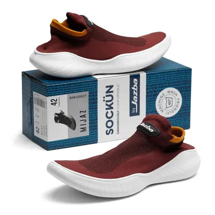کتانی راحتی میجز جزبا زرشکی - Jazba Mijaz Sockün Maroon