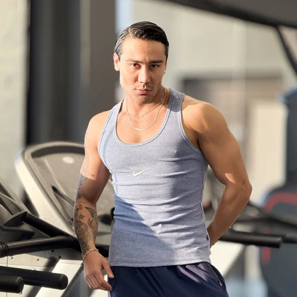 رکابی تنک تاپ قهرمانی کبریتی نایک آبی