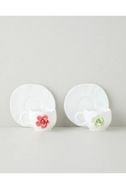فنجان قهوه 2 نفره English Home مدل Rosea New Bone China