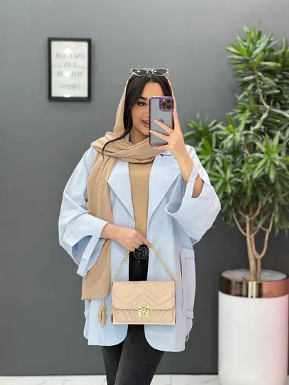 مانتو لینن آستین برش‌دار
