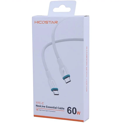 کابل تایپ سی 60 وات هایکو استار Hicostar مدل 117C یک متر