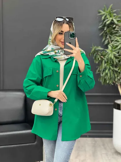 مانتو جیب نما بغل زیپ
