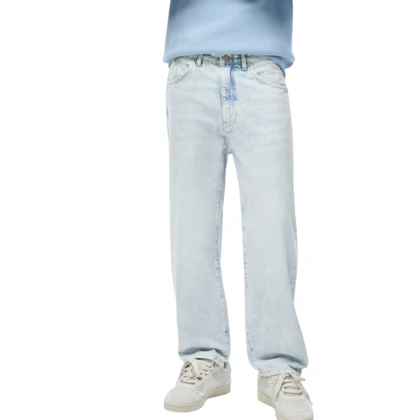 شلوار جین نیم بگ بدون جنسیت pull & bear کد 377