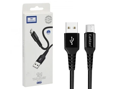 کابل شارژ و انتقال داده یو اس بی به میکرو یو اس بی 2.4 آمپر 1 متری ارلدام EARLDOM EC-121M USB TO Micro USB Cable 1m