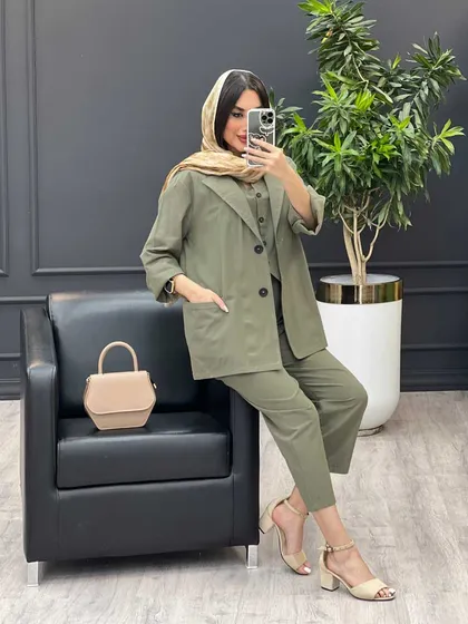 ست سه تیکه جلیقه دار