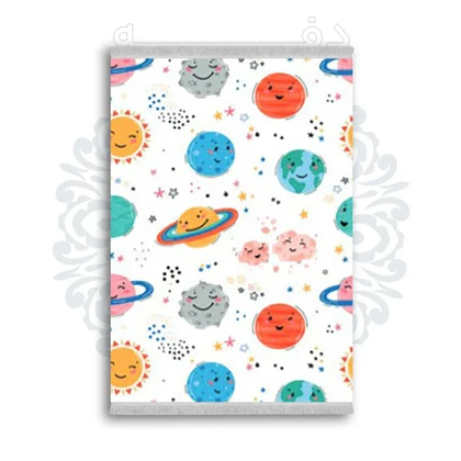 *جدید* فرشینه از جنس پارچه شانل مخمل ترک طرح فانتزی برند دفه کد 1601