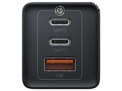 شارژر دیواری سریع سه پورت و کابل تایپ سی بیسوس Baseus CCGaN65E5 GaN5 Pro 65W Charger