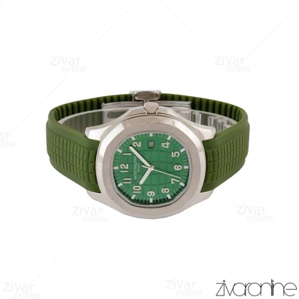 ساعت پتک فیلیپ آکوانا مردانه قاب سیلور صفحه سبز 105326