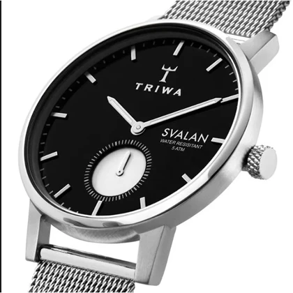ساعت مچی عقربه ای زنانه تریوا مدل Ebony Svalan Steel Mesh