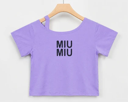 کراپ پنبه زنانه تک بند چاپ MIU