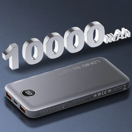 پاور بانک 10000 الدنیو LDNIO مدل PQ10 توان 22.5 وات