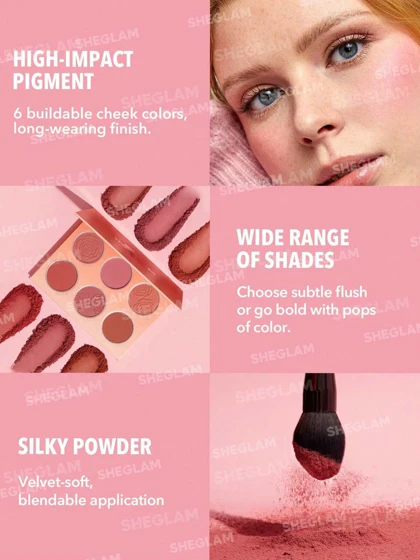 پالت رژگونه شیگلم مدل Floral Flush Blush Palette