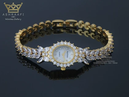 ساعت رویال کرون نگین‌دار طلایی Royal Crown Diamond L1
