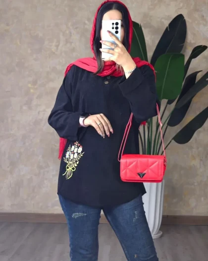 تونیک مانتویی دسته گل