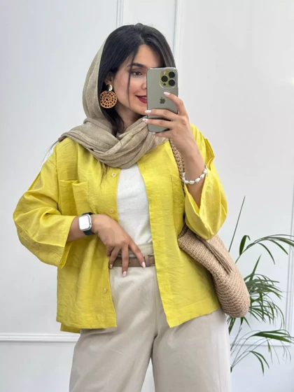 مانتو شومیزی باکسی سما
