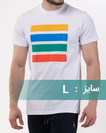 تیشرت نخی طرح دار 4 خط