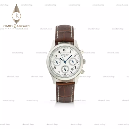 ساعت مچی لونژین فول دیت بند چرمی Longines