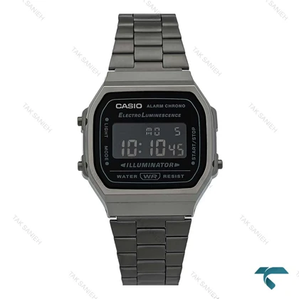 ساعت کاسیو نوستالژی A168 مردانه دودی Casio-7381-G