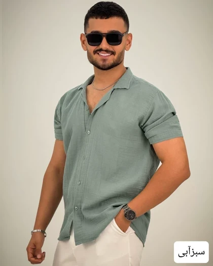 پیراهن مردانه ساده دبل فیس_کد4406