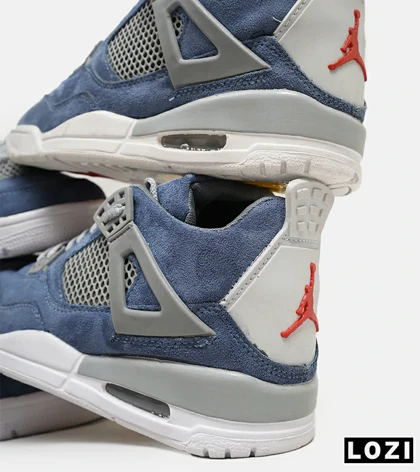 کتانی ساق‌دار مردانه آبی Nike air jordan 4