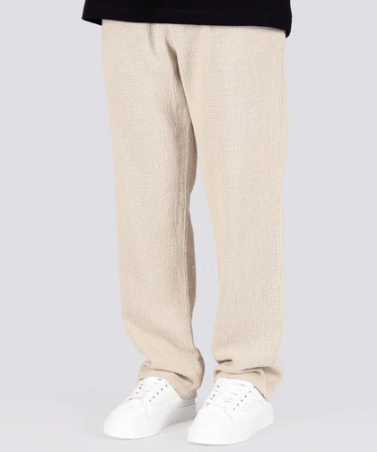 شلوار کنفی بگ و کمر کش کرم 1010