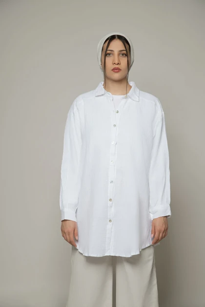 شومیز لینن پفکی