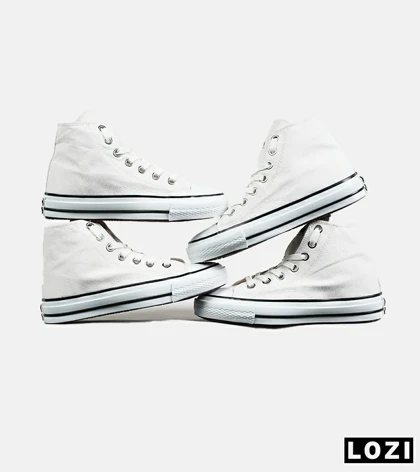 کفش کتانی ساق‌دار مردانه و زنانه سفید کرم All STAR مدل 7093