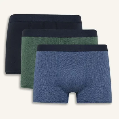 شورت پادار مردانه دفکتو مدل آنتی باکتریال بسته 3 عددی