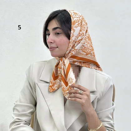 مینی اسکارف زنانه طرحدار تویل | آی بولک