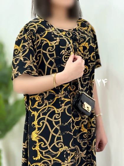 پیراهن بلند نخ پنبه ملیکا