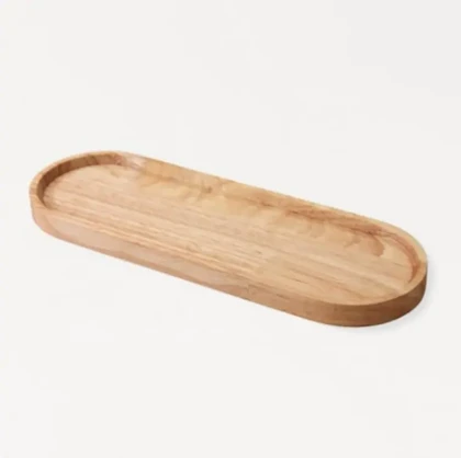 مزه خوری بیضی چوبی مینیمال