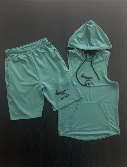 ست تاپ کلاهدار و شلوارک کد E232