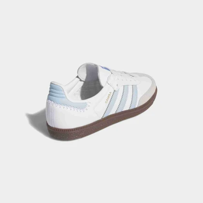 کفش کتانی سامبا سفید آبی samba adidas کد 275951