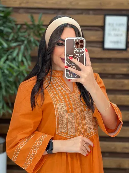 مانتو جلو بسته گلدوزی