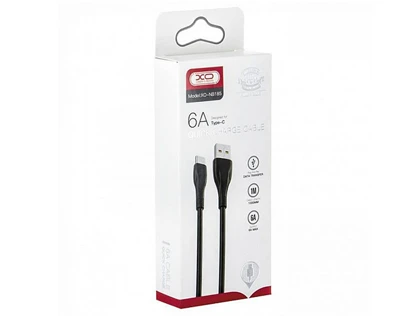 کابل شارژ فوق سریع یواس‌بی به تایپ‌سی ایکس‌او XO NB185 6A fast charger cable