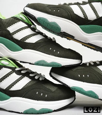 کفش کتانی مردانه سبز سفید ADIDAS torsion