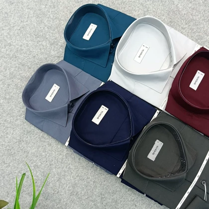 پیراهن ساده تک‌رنگ مردانه قواره کلاسیک _ استین بلند