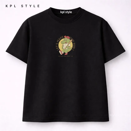 تیشرت باکسی 100٪ پنبه با چاپ مینیمال | ضد حساسیت | کد 1465