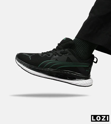 کفش کتانی ورزشی مردانه مشکی سبز PUMA مدل 5072