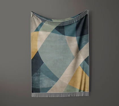 شال مبل ریش دار sofa shawl 330