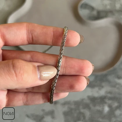 دستبند نقره مردانه کد 0353222