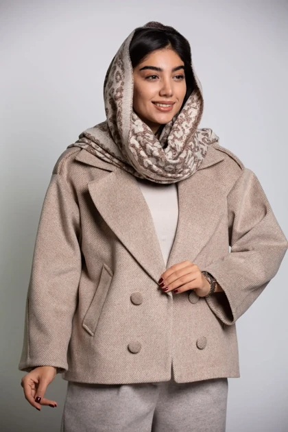 کت زنانه فوتر کجراه 4 دکمه نما