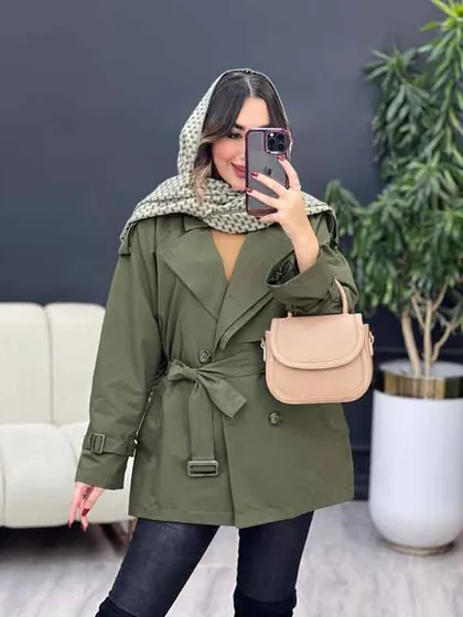 بارانی یقه دوبل شش دکمه